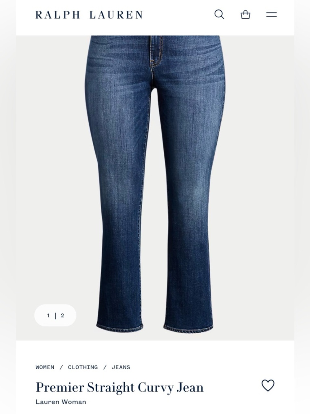 Ralph Lauren Premier Straight Curvy Jeans